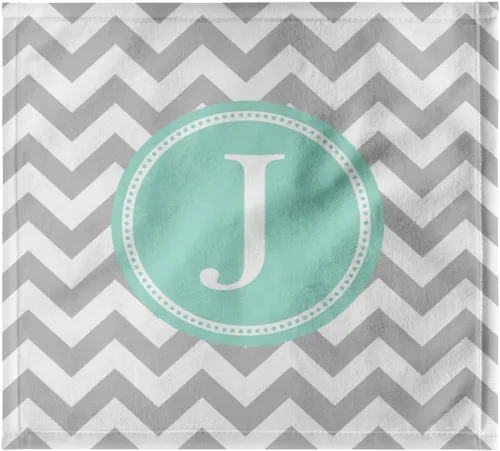 Vista 9 de 3dRose Toalla, Letra C Gris y Blanco Chevron con Monograma Menta Personal Inicial C
