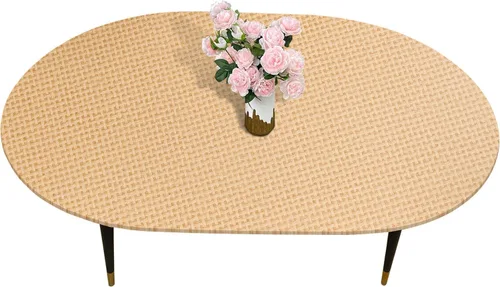 Vista 125 de LIBERECOO Mantel redondo de vinilo ajustable con reverso de franela, borde elástico, impermeable, resistente a las manchas, mantel lavable