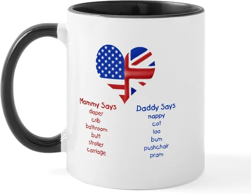 Vista 23 de CafePress British American Translations Taza de café de cerámica (11 oz)