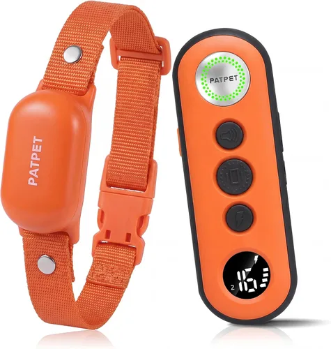 Vista 10 de PATPET Collar de choque para perros – Collar de entrenamiento de perros de 4000 pies con control remoto, IPX7 impermeable 4 modos