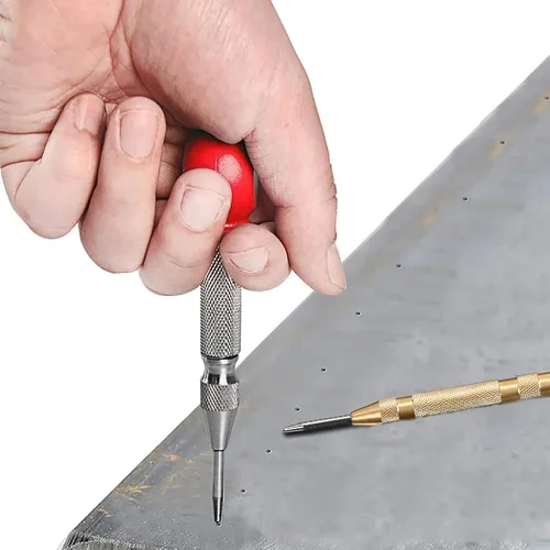 Vista 5 de Herramienta de taladro de metal de resorte ajustable con tapa de cojín e impacto ajustable para ventana de vidrio de plástico de madera, metal, etc.