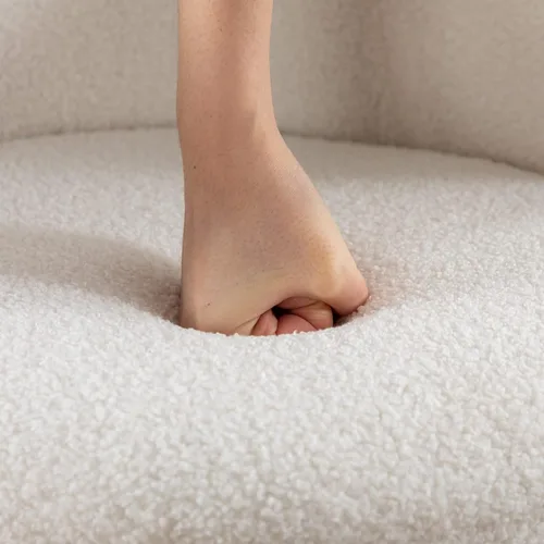Vista 5 de Ya-Home Taburetes de bar modernos, taburetes de bar Sherpa de 26 pulgadas de altura de mostrador con patas de madera, sillas de bar con respaldo