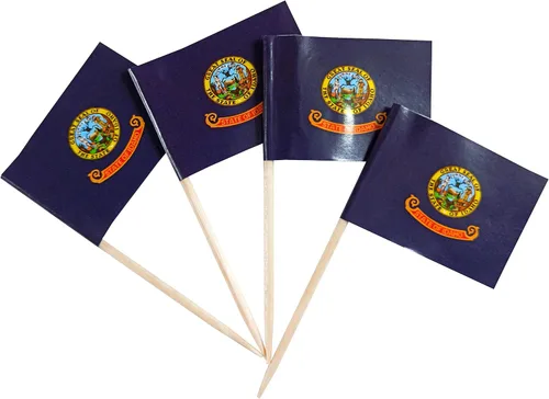 Vista 43 de QQSD Bandera de palillo de dientes de Alabama para decoración de cupcakes, 100