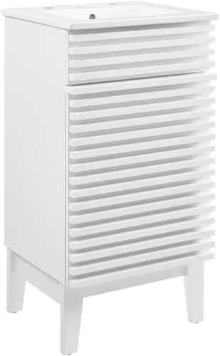 Vista 81 de Modway Render 23.5" tocador de baño en nogal (lavabo no incluido)