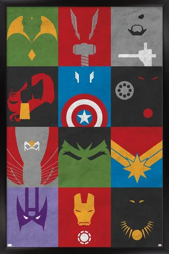Vista 8 de Trends International Marvel Comics-Avengers-Minimalist Grid Mount Póster de pared