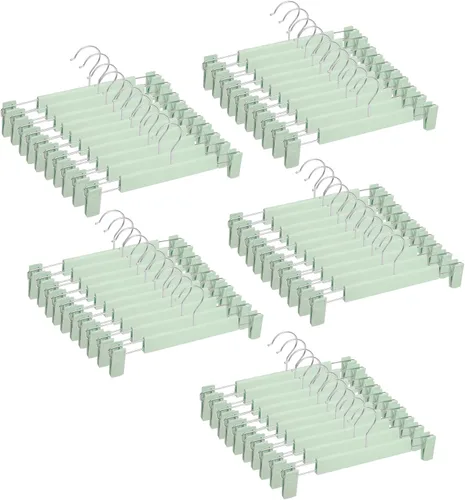 Vista 15 de NORTHERN BROTHERS Perchas para pantalones con clips, paquete de 30 perchas para falda de color negro resistentes para mujeres, hombres, niños