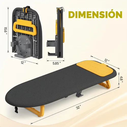 Vista 3 de KINGBOARD Tabla de planchar de mesa, pequeña tabla de planchar con soporte para planchar, mini tabla de planchar plegable, fácil almacenamiento