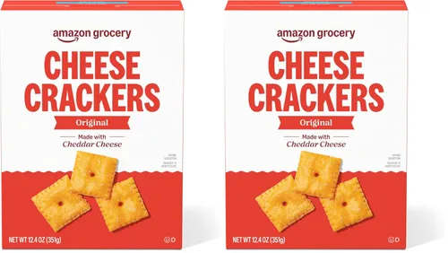 Vista 6 de Amazon Grocery, Original Cheese Crackers, 12.4 onzas (anteriormente Happy Belly, el empaque puede variar)
