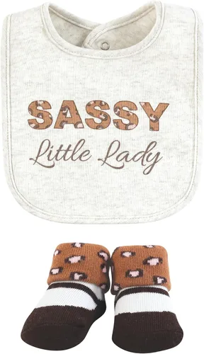 Vista 186 de Hudson Baby Conjunto de babero y calcetines unisex de algodón para bebé