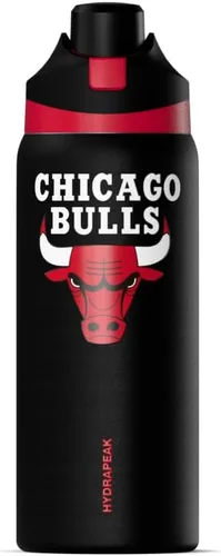 Vista 33 de Hydrapeak Botella de agua aislada de 32 onzas con licencia oficial de la NBA Atlanta Hawks Oasis con tapa y asa con botón de presión, botella