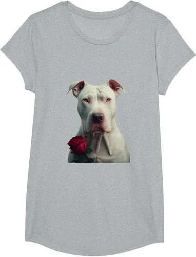 Vista 61 de Dogo Argentino Valentines Day Camiseta, Negro