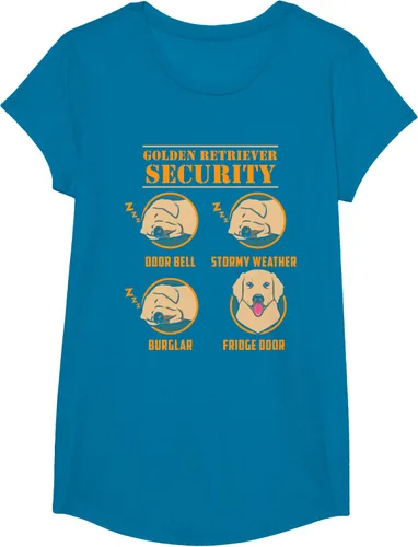 Vista 45 de Camisa Golden Retriever de seguridad Golden Retriever para perro divertido, Negro, S
