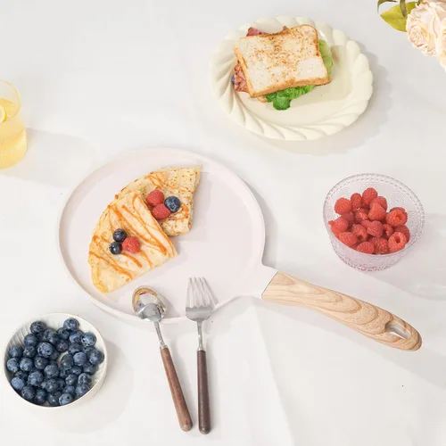 Vista 9 de JEETEE - Sartén antiadherente para crepes, bandeja plana para panqueques