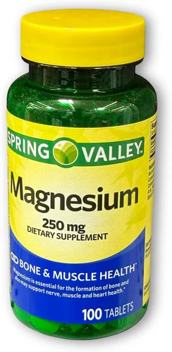 Vista 6 de Magnesio 250 mg- Comprimidos de salud muscular ósea 100 Ct (paquete de 1)