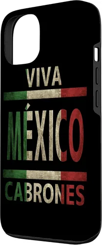 Vista 2 de Funda con bandera mexicana para iPhone 13 Viva México Cabrones