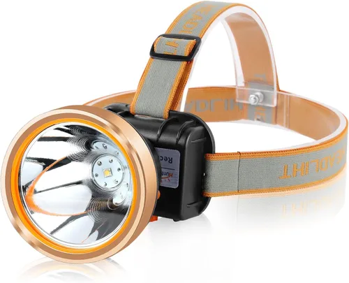Vista 7 de 20W Lámpara frontal súper brillante para caza de mapaches, lámpara frontal LED de alto lúmen con 2 modos de luz, resistente al agua y recargable