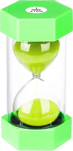 Vista 29 de Reloj de arena de 1 minuto,Reloj de arena colorido 1 minuto,Pequeño reloj de arena azul un minuto,Reloj de arena de plástico para niños