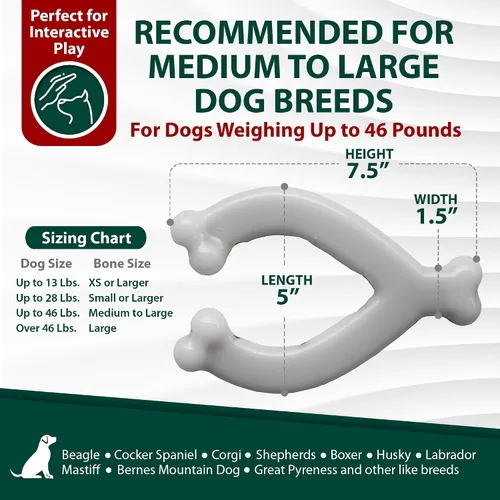 Vista 29 de Sporn Yuppie - Juguete dental para cachorros, masticable de médula, pequeño, blanco, (33810)