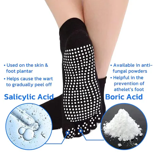 Vista 5 de Calcetines higiénicos alemanes antifun_gal microcápsulas, talla única (1 par-negro)
