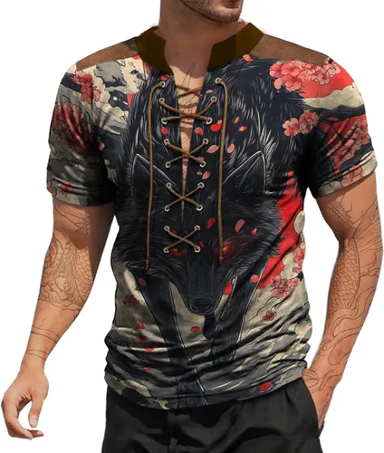 Vista 21 de Camisas de verano para hombres, básicas, de talla grande, para playa, suaves, sueltas, informales, para descansar, al aire libre, con cordón