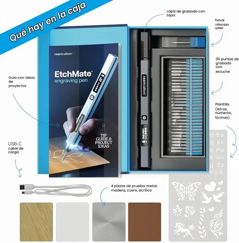 Vista 5 de EtchMate - Bolígrafo de grabado para metal, madera, vidrio, plástico