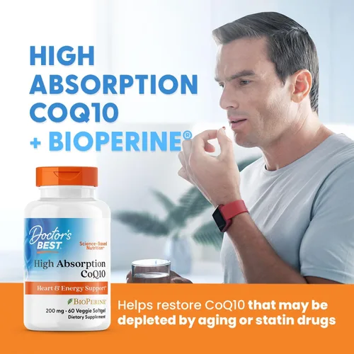 Vista 6 de Doctors Best COQ10 de Alta Absorción, Apoyo Cardíaco y Energético, Verificado por USP, CoQ10 Fermentado Naturalmente, Sin OGM, Sin Gluten, Sin Soja