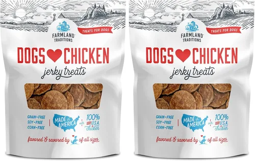 Vista 19 de Dulces de carne seca de res que a los perros de Farmland Traditions les encantan con solo 3 ingredientes y sin rellenos, bolsa de 5 onzas Made in