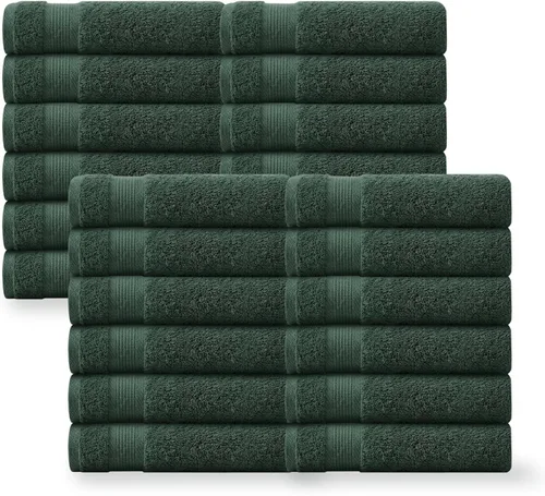 Vista 16 de Linteum Textile Supply Toalla de mano negra prémium de 16 x 27 pulgadas, 100% algodón, sin torsión, absorbente, de secado rápido, duradera