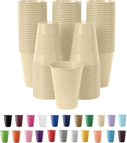 Vista 43 de Party Solids Vasos de plástico negros - 12 onzas, paquete de 100