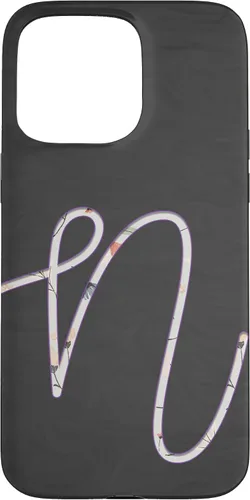 Vista 28 de Carcasa para iPhone 16 con monograma de letra N de plata clara