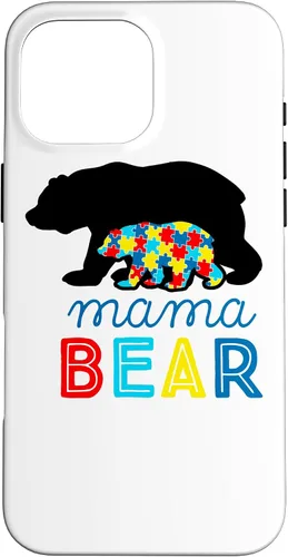 Vista 19 de Autism Awareness Mama Bear Autistic Mom Gift Case for iPhone 17