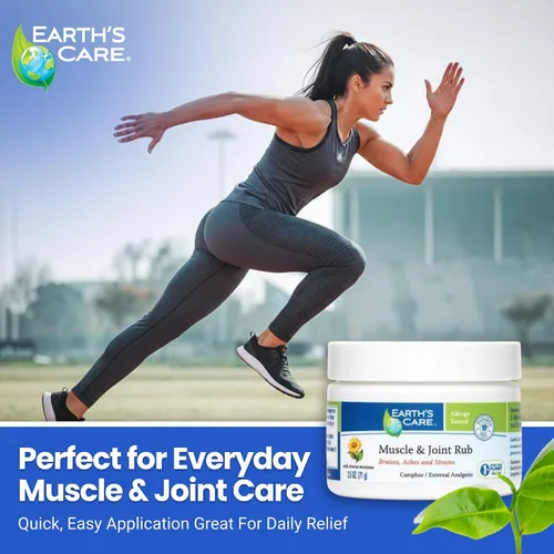 Vista 6 de Earth's Care Frotamiento muscular y articular - para dolores musculares, moretones, dolores y distensiones - 2.5 onzas.