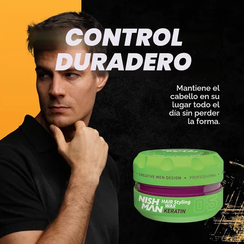 Vista 6 de Nishman Cera Peinado 5.1 fl oz Queratina 05