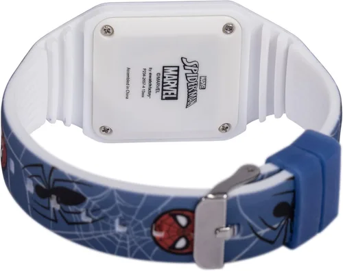 Vista 2 de Marvel Reloj con pantalla digital LED para niños con correa de gráficos, Azul, Chino