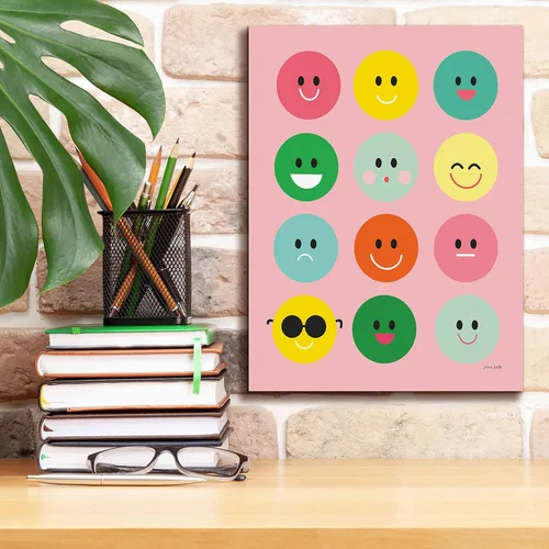 Vista 3 de Epic Graffiti 'Happy Circles' de Ann Kelle Designs, lienzo decorativo para pared, 12 x 16 pulgadas