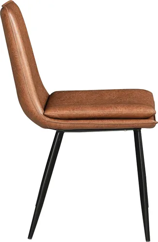 Vista 10 de Coaster Home Furnishings - Ortega - Silla auxiliar tapizada en piel sintética - Estilo contemporáneo, patas de metal cónicas y respaldos sólidos