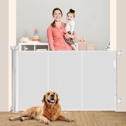 Vista 12 de Miumoon - Puertas retráctiles reforzadas de 200 pulgadas para bebé, 42 pulgadas de alto Gris