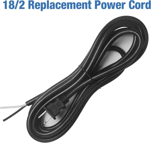 Vista 7 de Cable de repuesto para herramientas eléctricas, 2 clavijas, polarizado, calibre 18, cable de alimentación de repuesto de 10 pies, resistente, 110 V