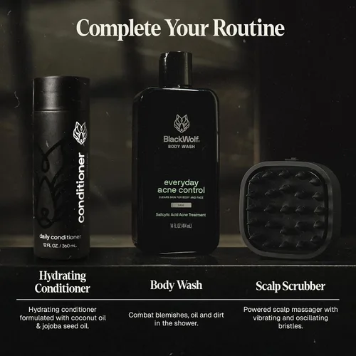 Vista 7 de Black Wolf Champú anticaspa para hombre, cuidado del cabello para hombres, 14 onzas líquidas