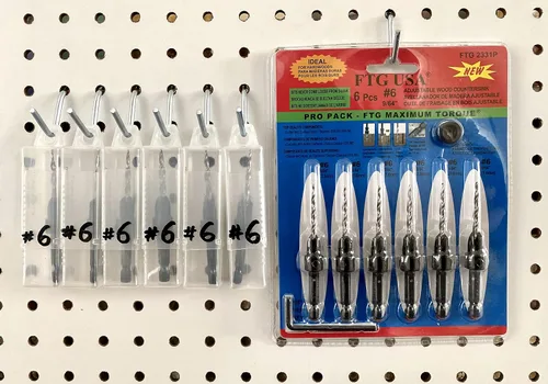 Vista 6 de FTG USA Contenedor de almacenamiento Caja de plástico extensible de 6 piezas utilizada como caja de almacenamiento para avellanadoras y brocas