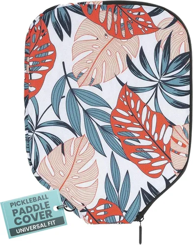 Vista 35 de Palms-O-Aces Pickleball Paddle Cover Canvas Padded Pickleball Paddles Sleeve with Zipper Lightweight Protective Paddle Case for Standard Paddles