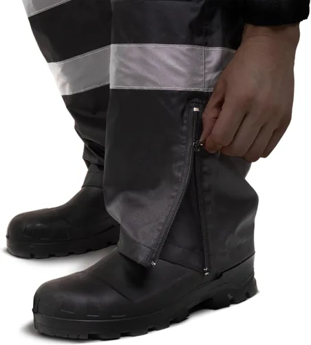 Vista 2 de JORESTECH Pantalones de seguridad impermeables de alta visibilidad: rayas reflectantes, cumplimiento ANSI y parte inferior ajustable