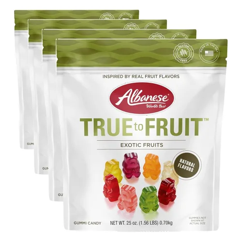 Vista 22 de Albanese World's Best True to Fruit™ - Gomitas de frutas favoritas estadounidenses, bolsa de caramelo de 0.75 onzas (paquete de 200)