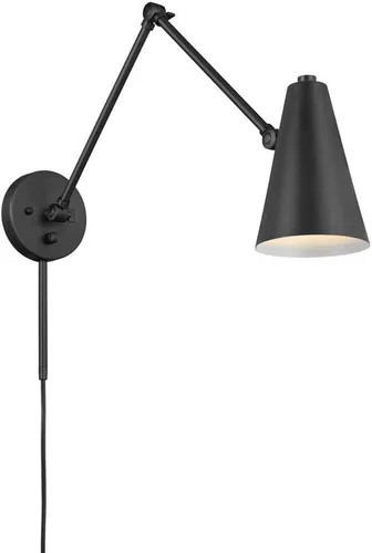 Vista 5 de Kichler, Sylvia 52486BKB - Aplique de pared (1 luz), color negro