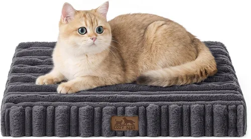 Vista 10 de COZY KISS Cama ortopédica lavable para perros para cachorros y gatos Gris