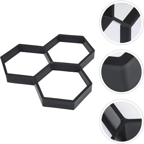 Vista 2 de Moldes de hormigón para pasear, reutilizables, para hacer caminos de bricolaje, moldes de cemento, pavimentador de piedra escalonada, pavimento