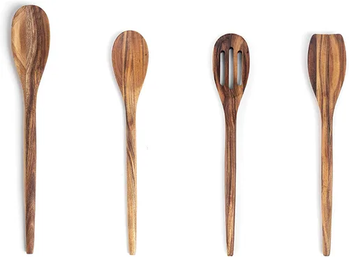 Vista 10 de Ironwood Gourmet Cuchara ranurada de madera de acacia, 12