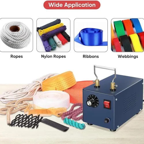 Vista 2 de Electric Rope Cutter - Hot Knife Heating Machine for Cutting Fabric, Rubber, Ribbon, Webbing & Belting - Heats Up to 500℃ for Precision Cutting