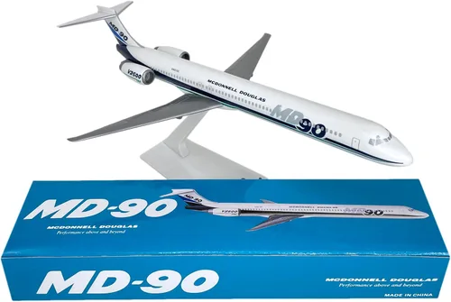 Vista 5 de Mcdonnell Douglas Demo MD-90 Escala 1:200 - Modelo de avión de plástico a presión - Replica coleccionable de aviones Mcdonnell Douglas Airlines