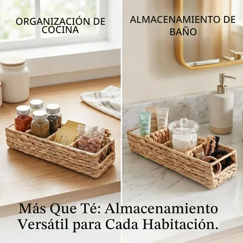 Vista 6 de Trovea Organizador y almacenamiento de bolsitas de té de mimbre